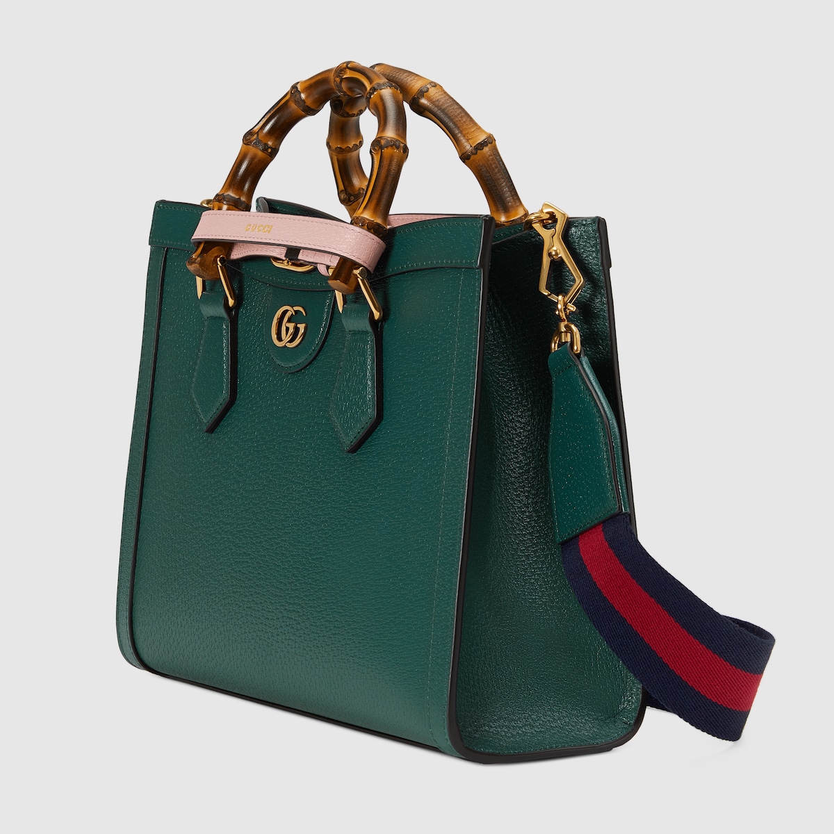 Gucci Diana Small Tote Bag Green Leather