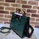 Gucci Diana Small Tote Bag Green Leather