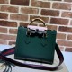 Gucci Diana Small Tote Bag Green Leather