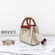 Gucci Diana Mini Tote Bag White Leather