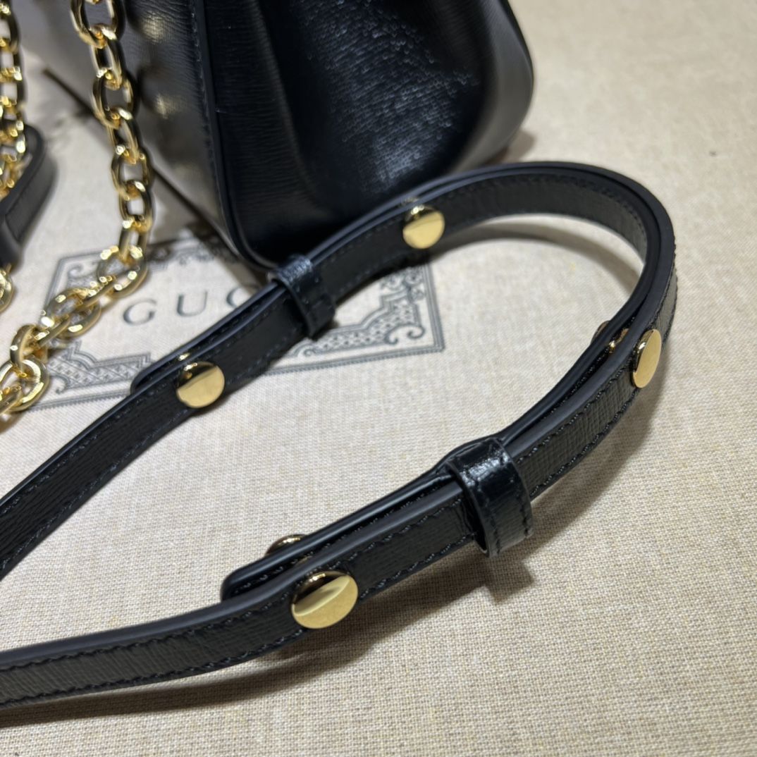 Gucci Horsebit 1955 Mini Bag Black Leather