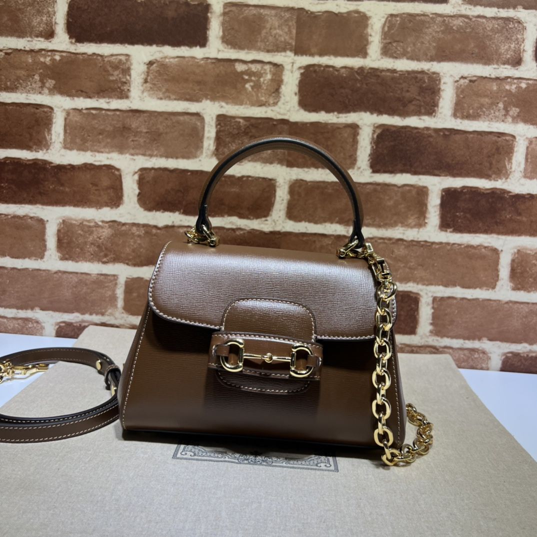 Gucci Horsebit 1955 Mini Bag Light Brown Leather