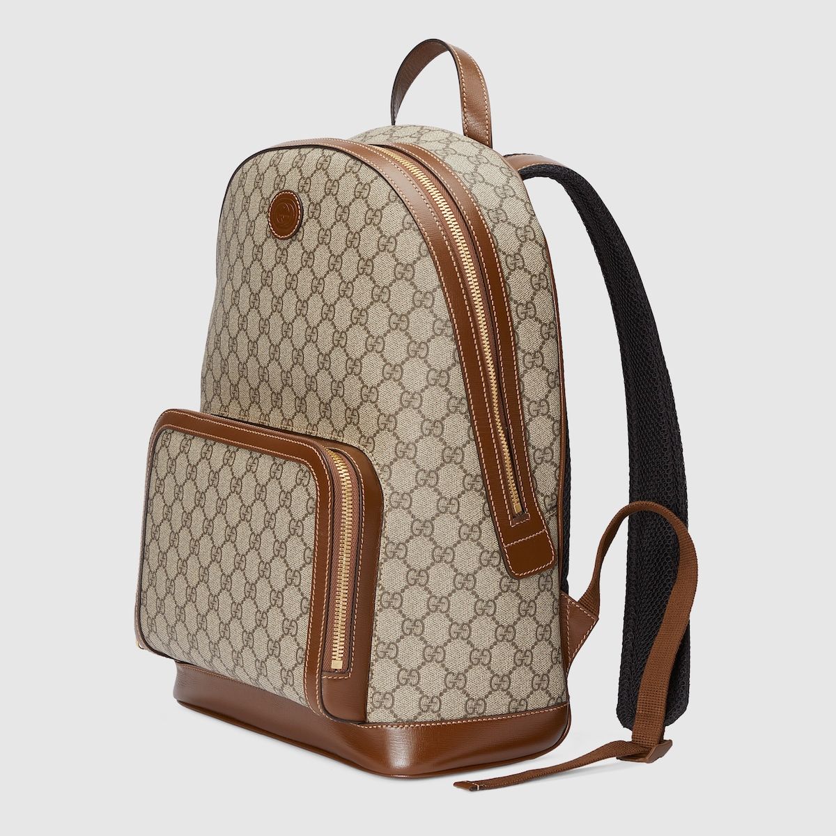 Gucci Backpack With Interlocking G Beige And Ebony Supreme