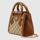 Gucci Diana Mini Tote Bag Camel And Ebony Canvas