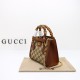 Gucci Diana Mini Tote Bag Camel And Ebony Canvas