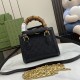 Gucci Diana Mini Gg Crystal Tote Bag Black