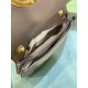 Gucci Blondie Medium Top Handle Bag Beige And Ebony Gg Supreme