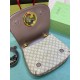 Gucci Blondie Medium Top Handle Bag Beige And Ebony Gg Supreme