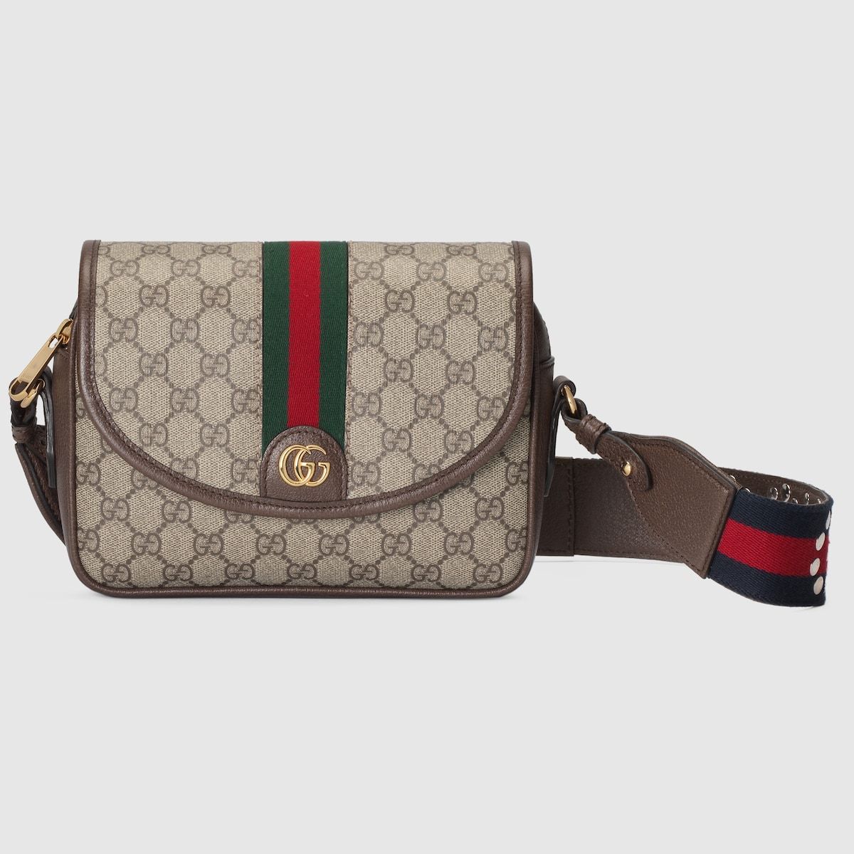 Gucci Ophidia Gg Small Shoulder Bag Beige And Ebony Gg Supreme