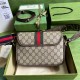 Gucci Ophidia Gg Small Shoulder Bag Beige And Ebony Gg Supreme