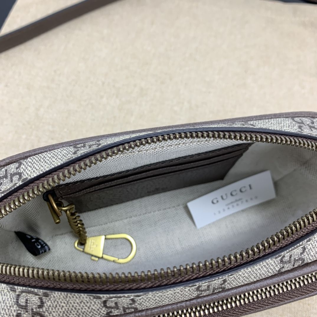 Gucci Ophidia Mini Bag Beige And Ebony Supreme