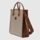 Gucci Small Tote With Interlocking G Beige And Ebony Supreme