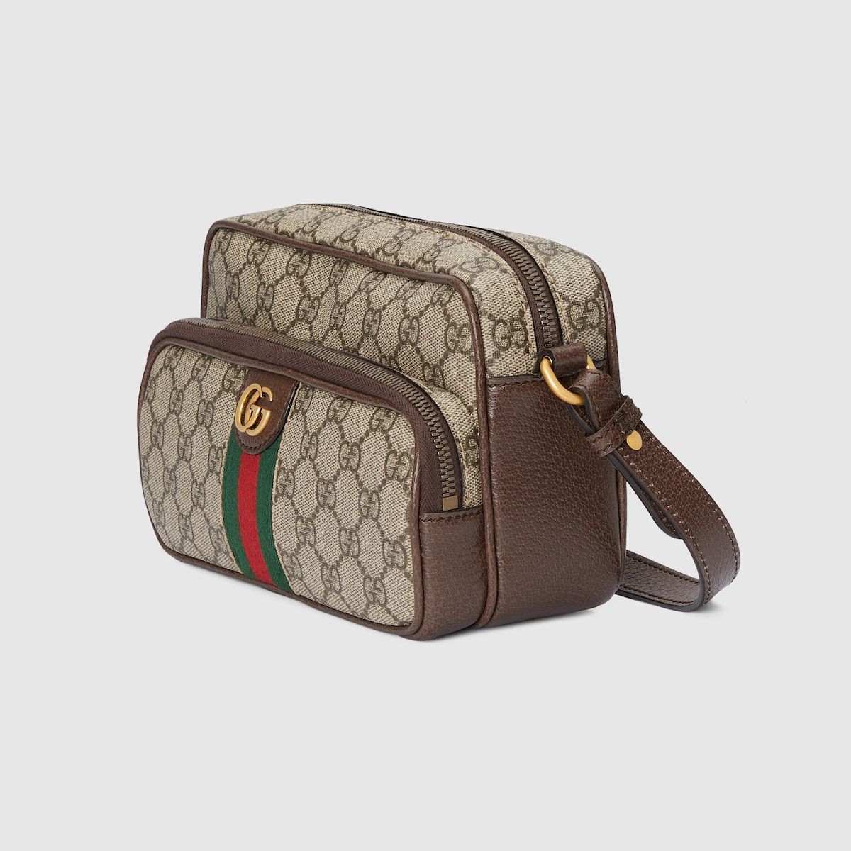 Gucci Ophidia Small Messenger Bag Beige And Ebony Supreme