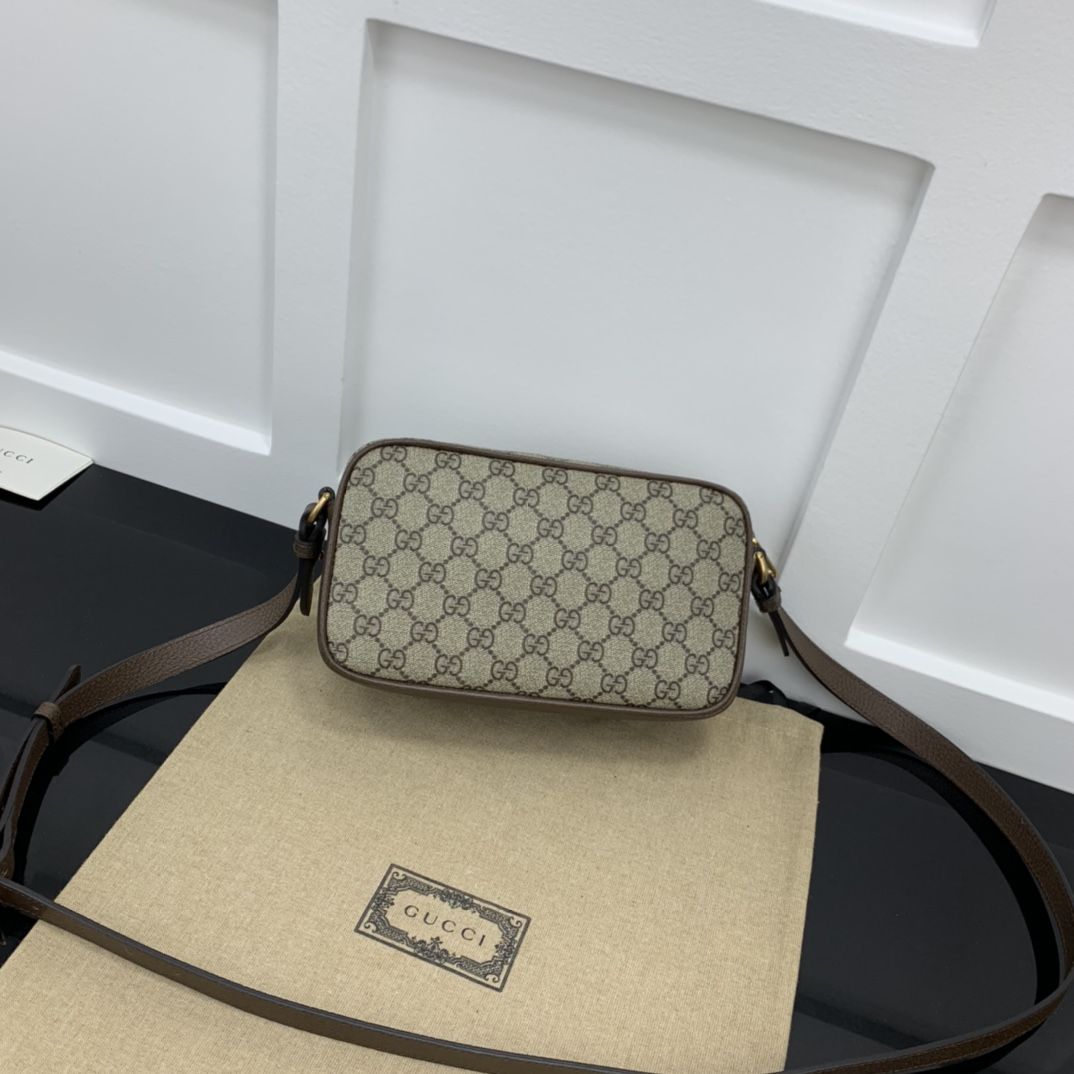 Gucci Ophidia Small Messenger Bag Beige And Ebony Supreme