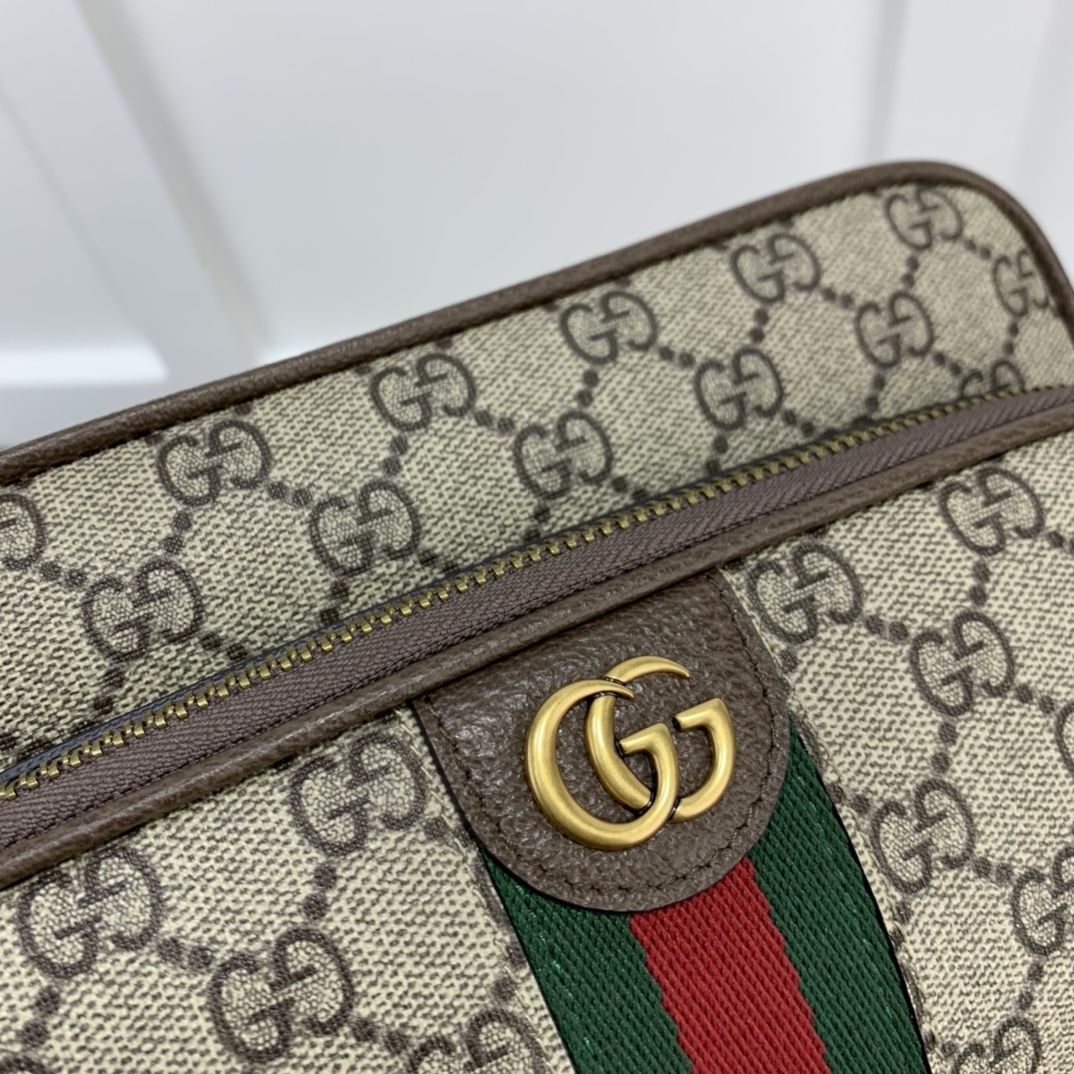 Gucci Ophidia Small Messenger Bag Beige And Ebony Supreme