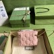 Gucci Gg Matelassé Top Handle Mini Bag Light Pink Leather