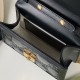 Gucci Gg Matelassé Small Top Handle Bag Black Leather