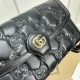 Gucci Gg Matelassé Small Bag Black Leather