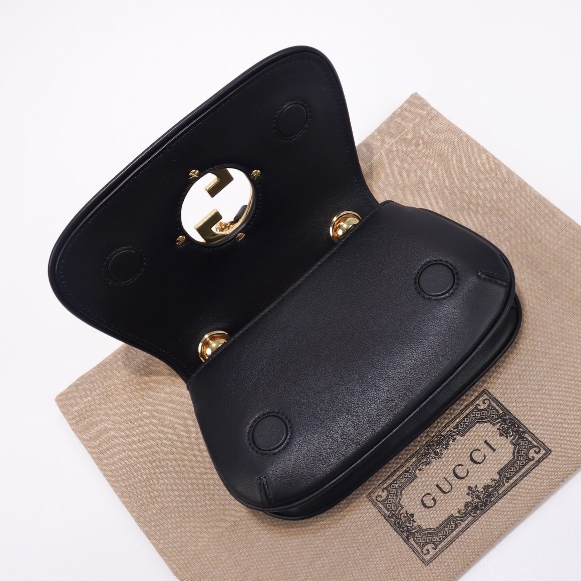 Gucci Blondie Mini Shoulder Bag Black Leather