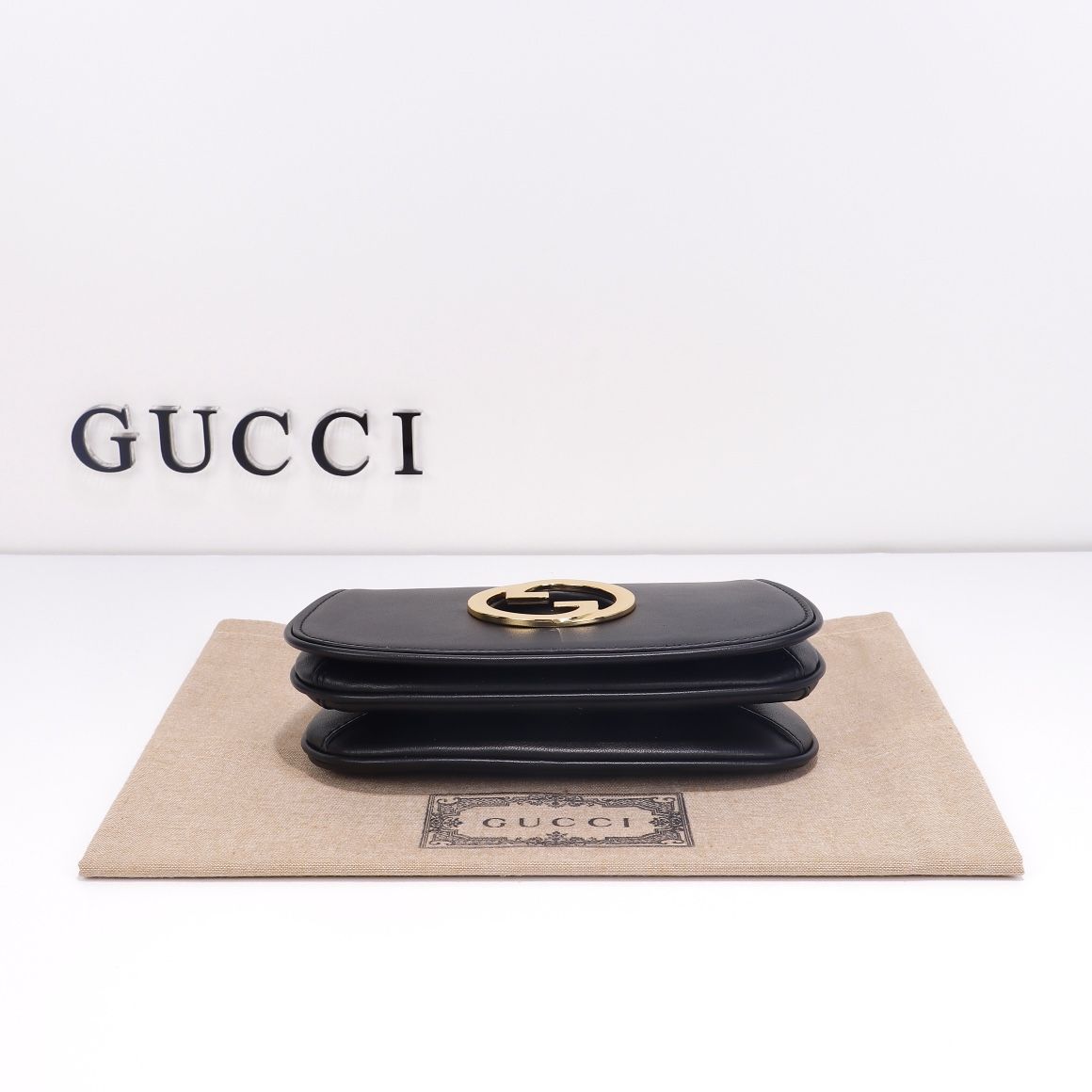 Gucci Blondie Mini Shoulder Bag Black Leather