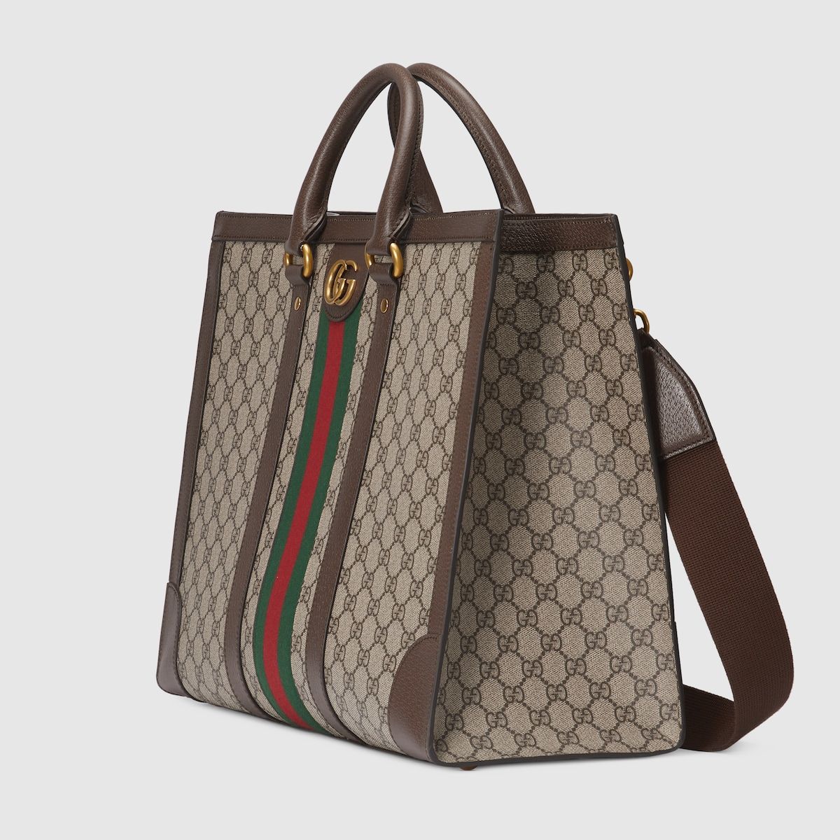 Gucci Ophidia Large Tote Bag Beige And Ebony Supreme