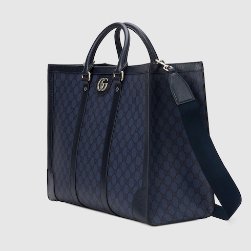 Gucci Ophidia Large Tote Bag Blue And Black Supreme