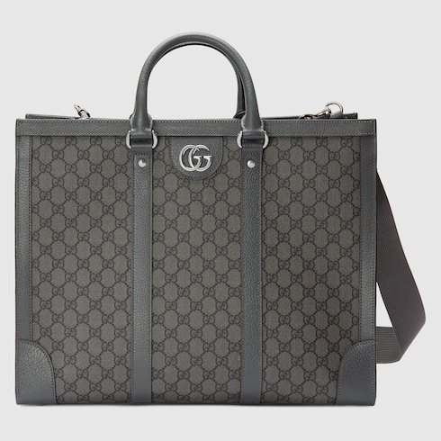 Gucci Ophidia Large Tote Bag Grey And Black Supreme