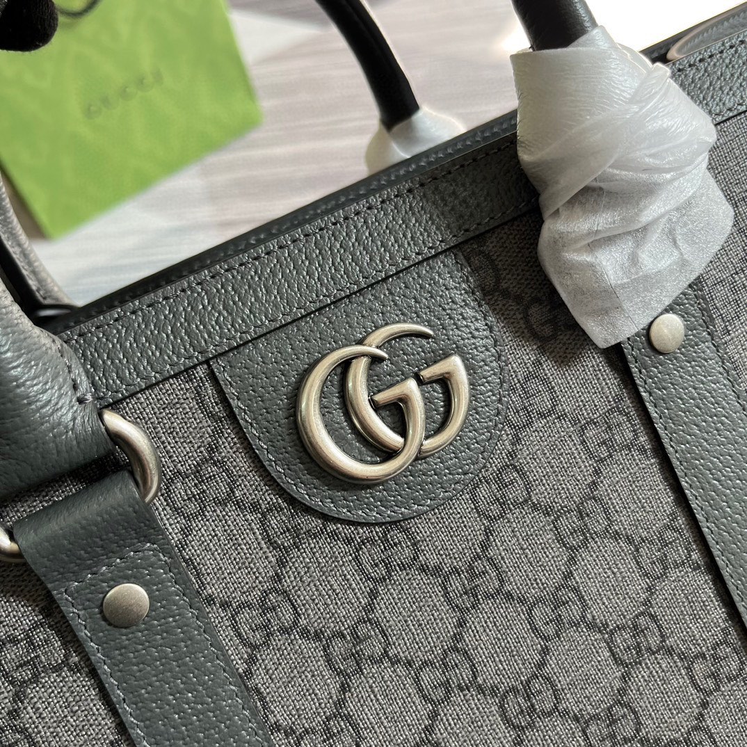 Gucci Ophidia Large Tote Bag Grey And Black Supreme