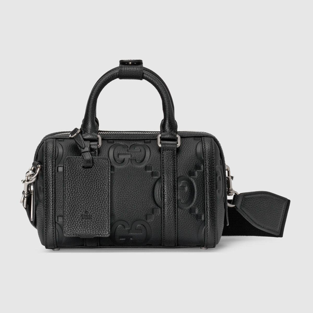 Gucci Jumbo Gg Mini Duffle Bag Black Leather