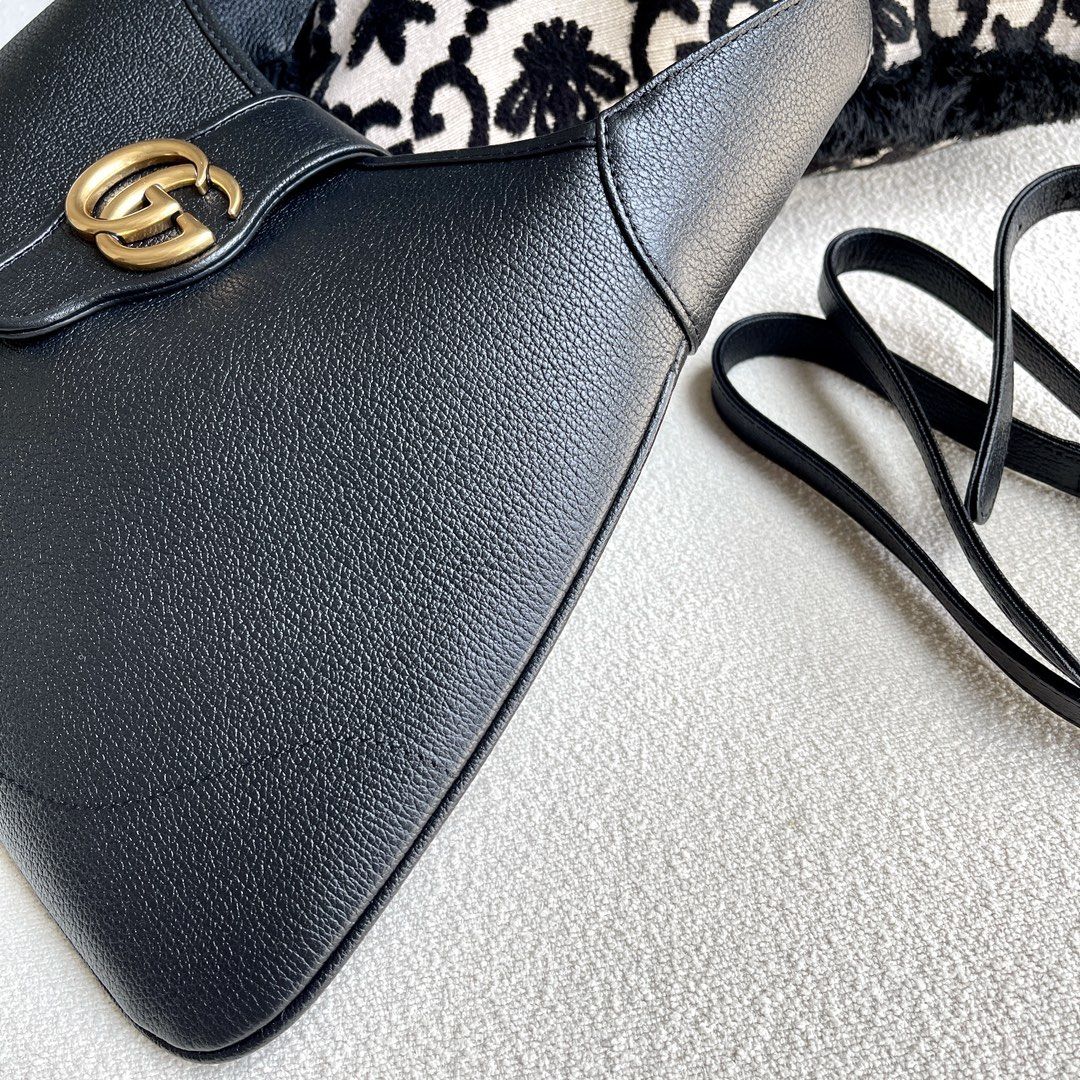 Gucci Aphrodite Medium Shoulder Bag Black Leather