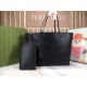 Gucci Jumbo Gg Large Tote Bag Black Leather