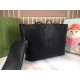 Gucci Jumbo Gg Large Tote Bag Black Leather