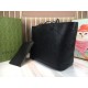 Gucci Jumbo Gg Large Tote Bag Black Leather