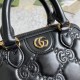 Gucci Gg Matelassé Handbag Black Leather