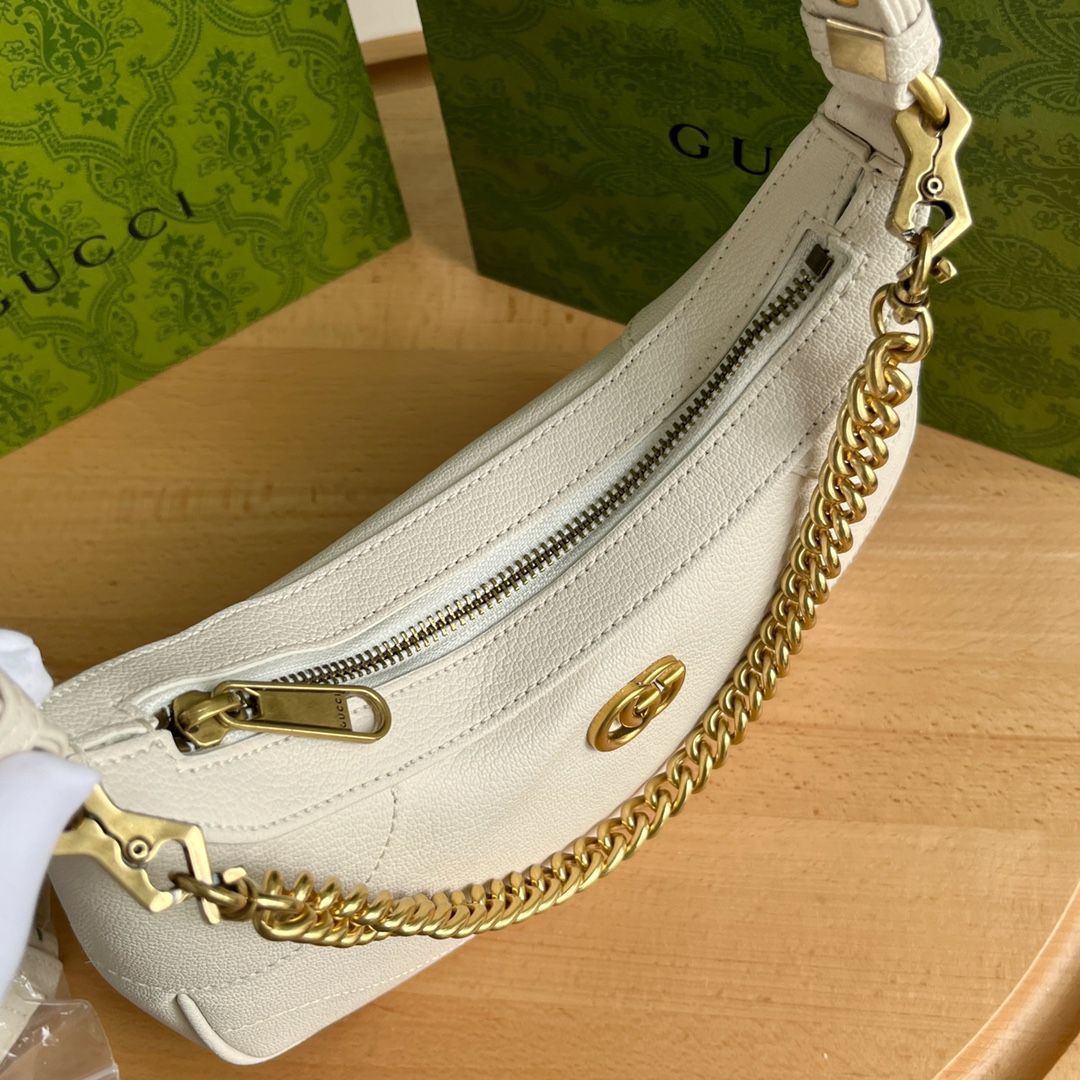 Gucci Aphrodite Small Shoulder Bag White Leather