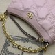 Gucci Gg Matelassé Handbag Pink Leather