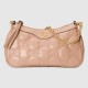 Gucci Gg Matelassé Handbag Rose Beige Leather