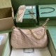 Gucci Gg Matelassé Handbag Rose Beige Leather