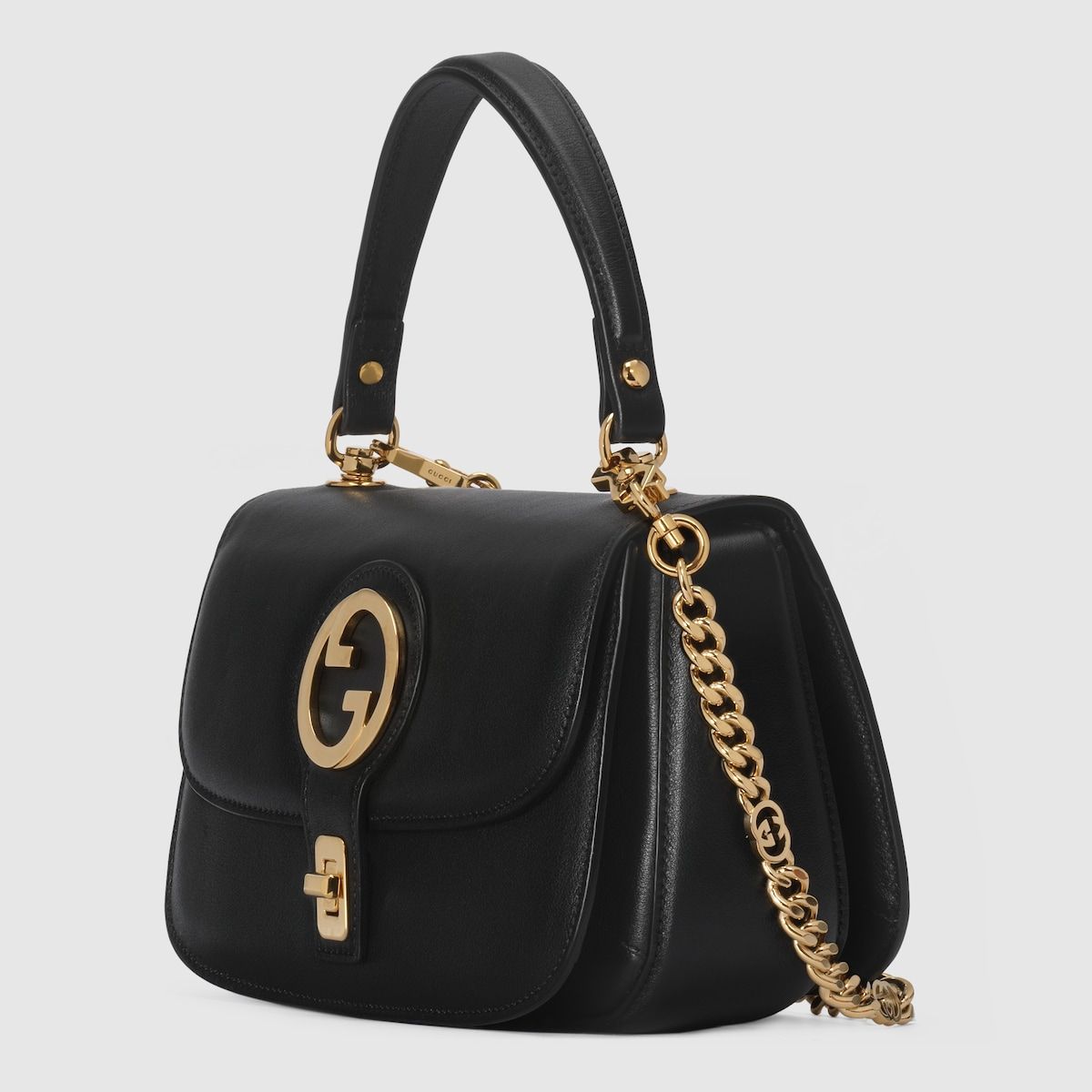 Gucci Blondie Small Top Handle Bag Black Leather