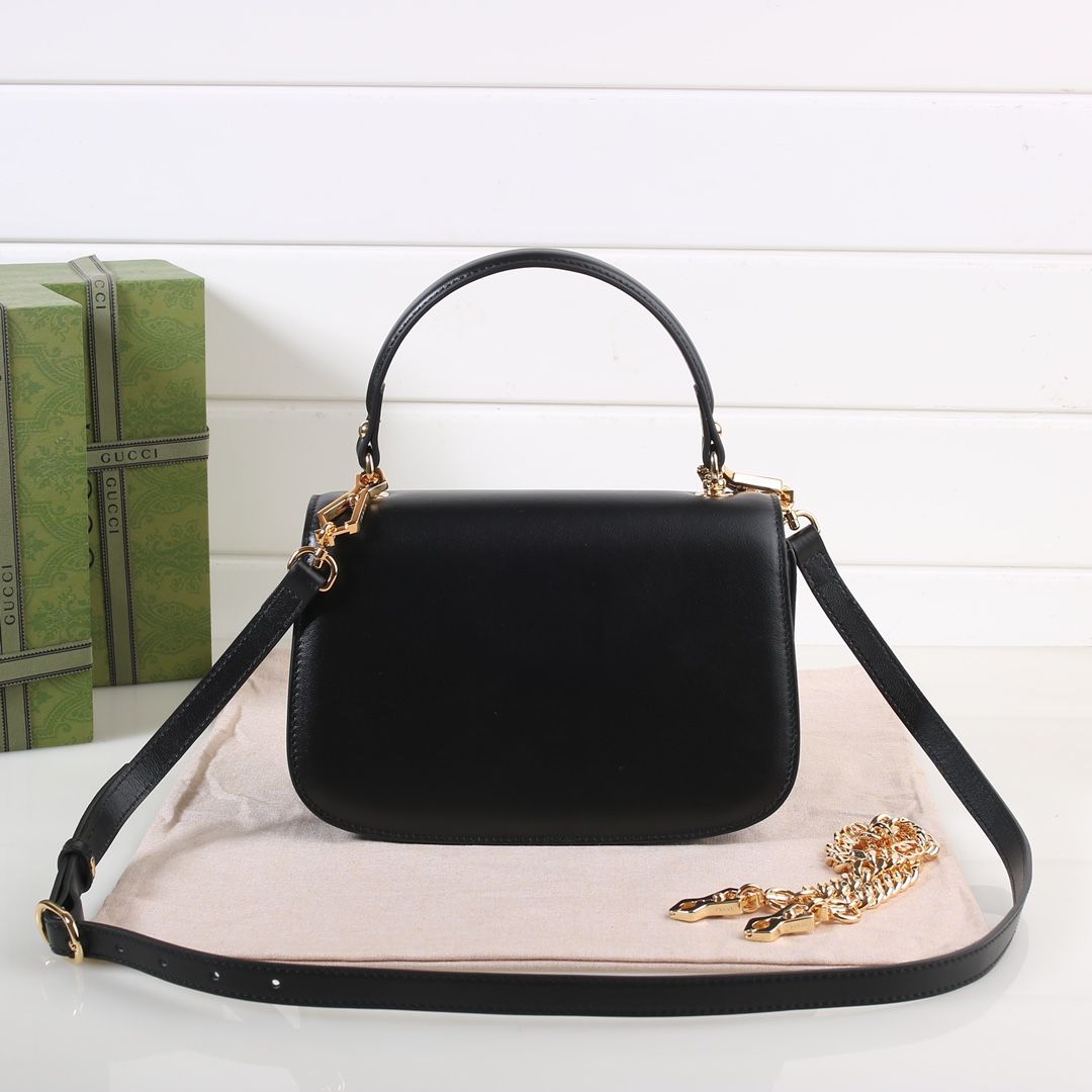 Gucci Blondie Small Top Handle Bag Black Leather