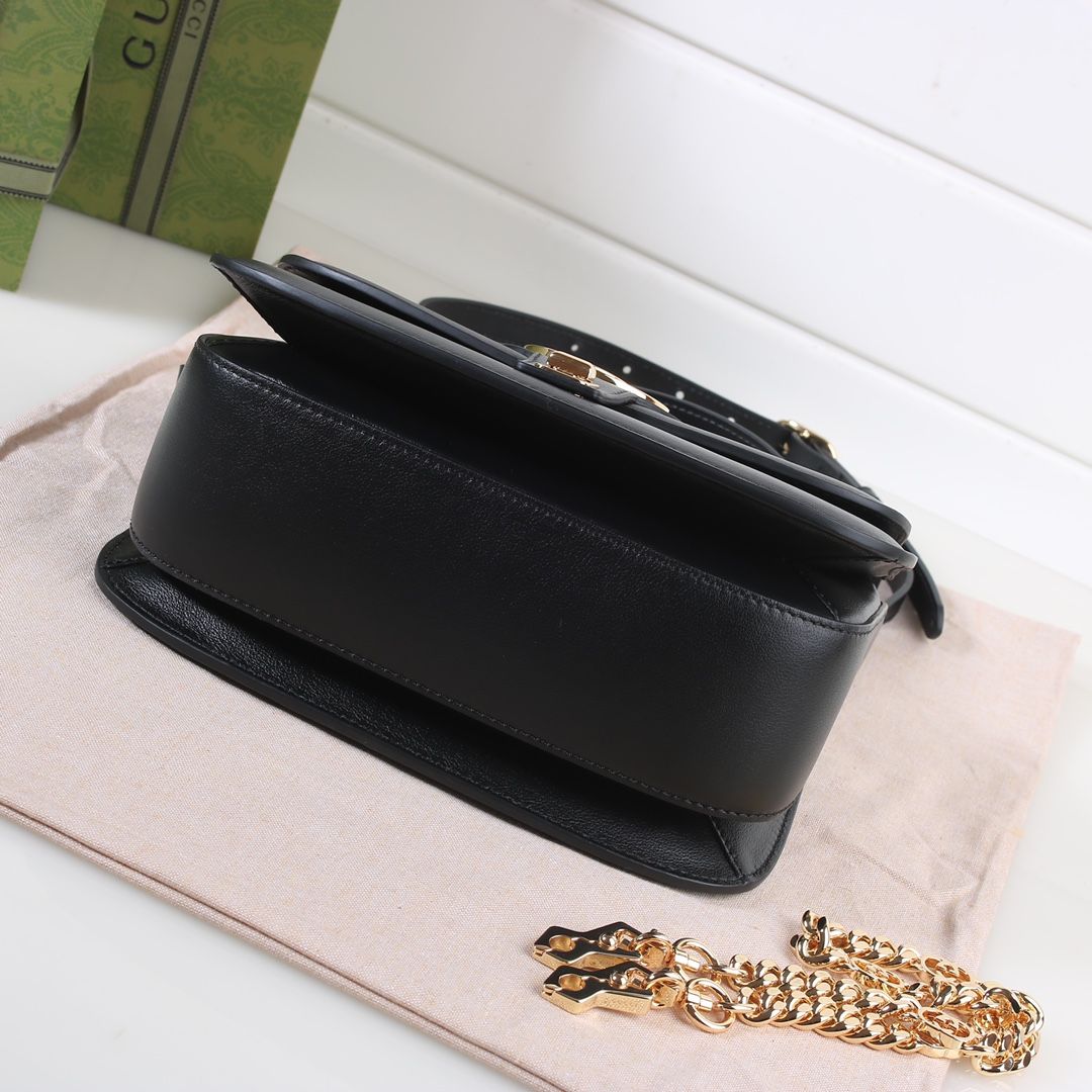 Gucci Blondie Small Top Handle Bag Black Leather