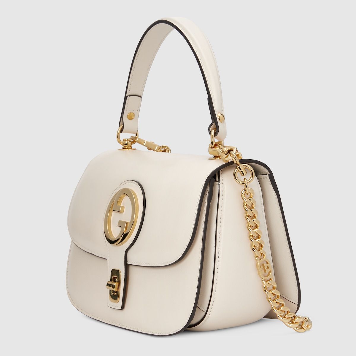 Gucci Blondie Small Top Handle Bag White Leather