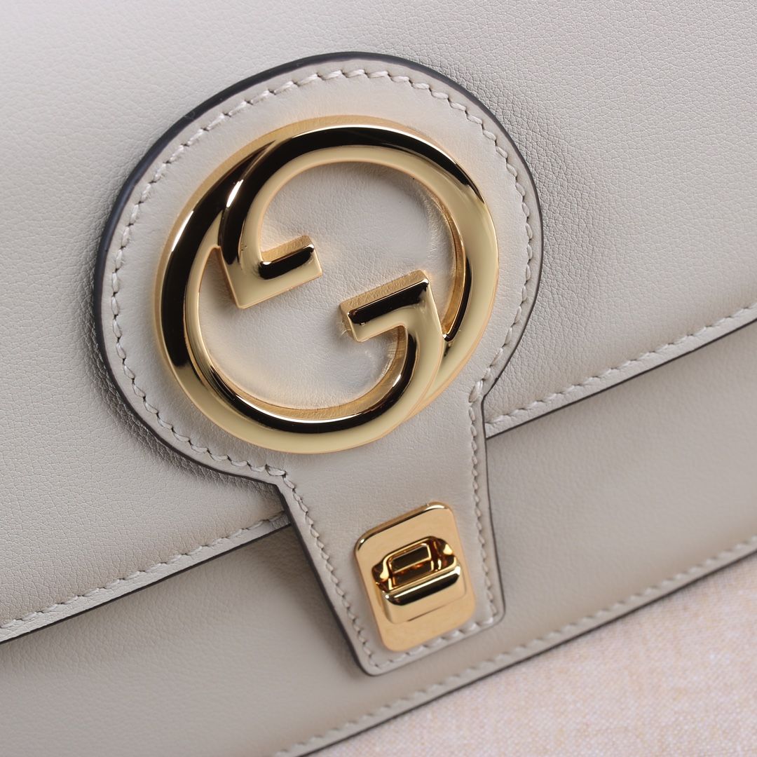 Gucci Blondie Small Top Handle Bag White Leather