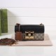 Gucci Padlock Mini Shoulder Bag Beige And Ebony Gg Supreme