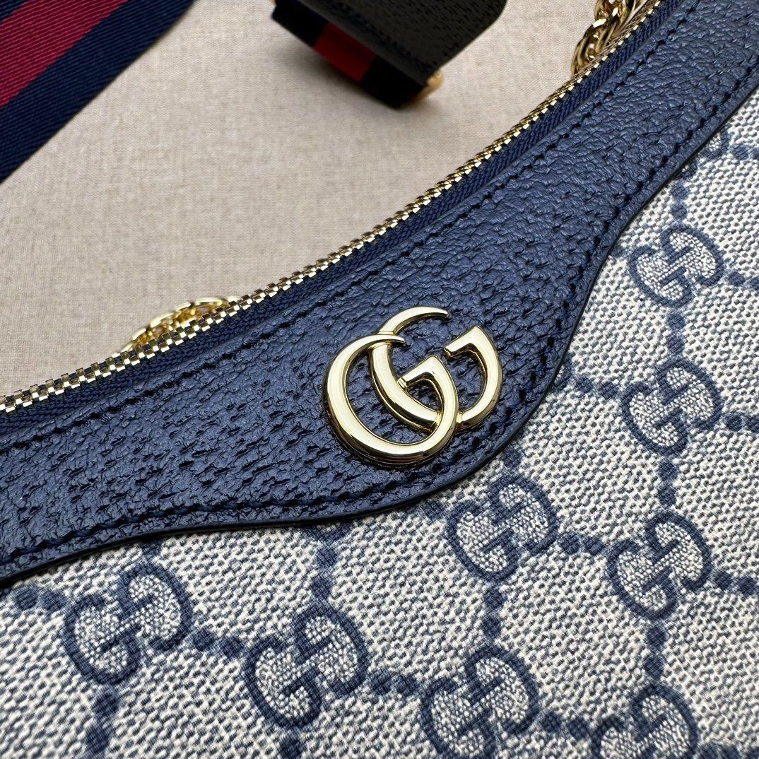 Gucci Ophidia Gg Small Handbag Beige And Blue Supreme