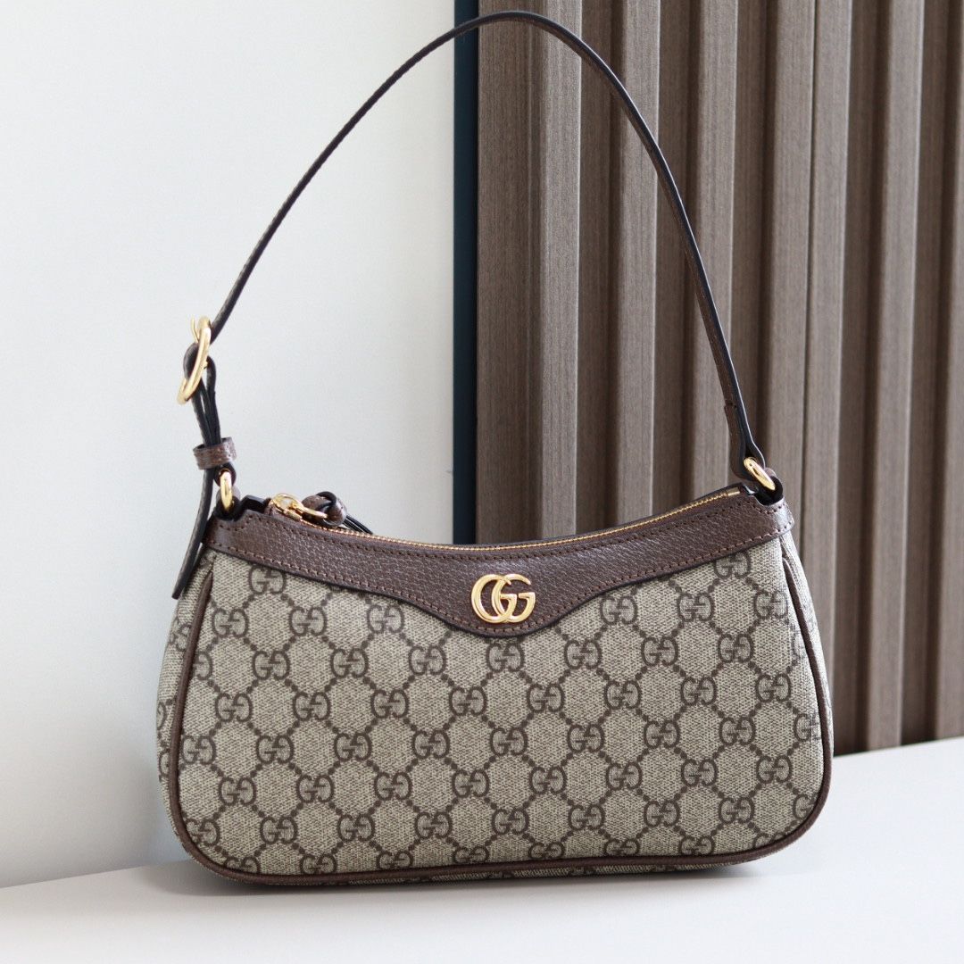 Gucci Ophidia Gg Small Handbag Beige And Ebony Supreme