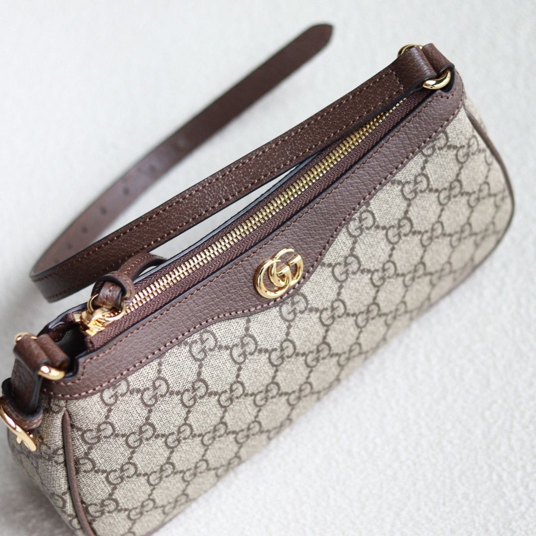 Gucci Ophidia Gg Small Handbag Beige And Ebony Supreme