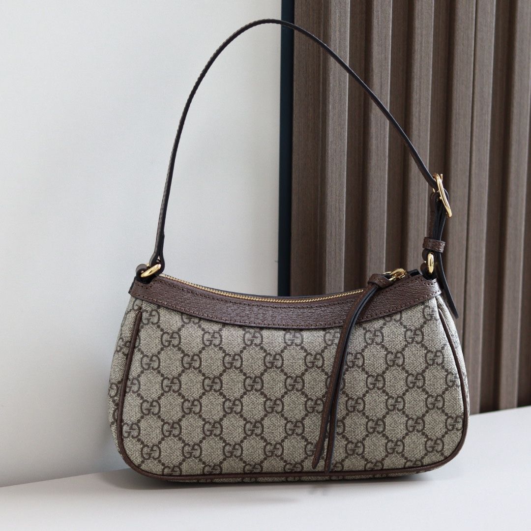 Gucci Ophidia Gg Small Handbag Beige And Ebony Supreme