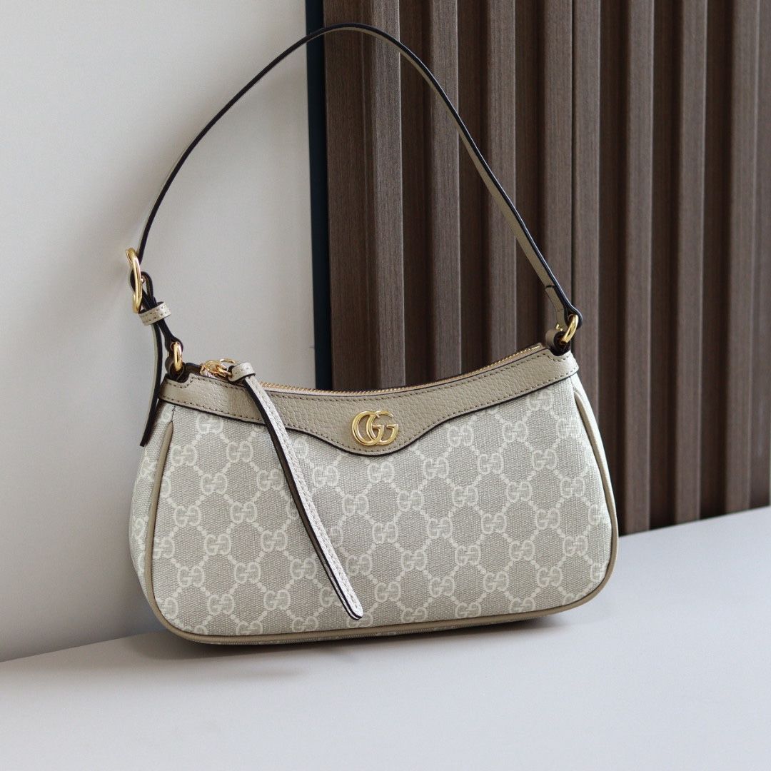 Gucci Ophidia Small Handbag Beige And White Supreme