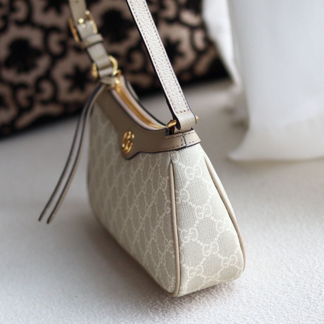 Gucci Ophidia Small Handbag Beige And White Supreme